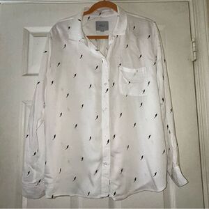 Rails Rosci Lightning Bolt Button Front Shirt Blouse Top
